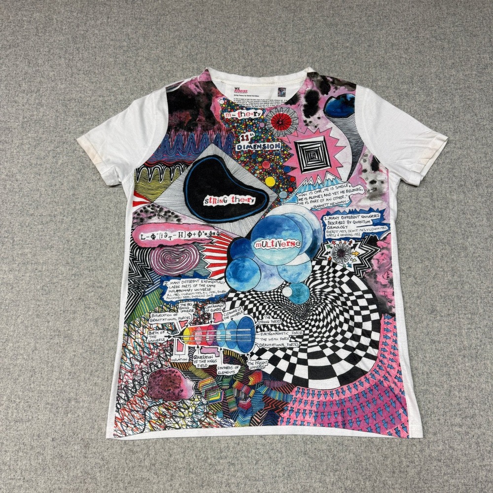 We Admire String Theory Daniel Davidson Graphic T-Shirt White Art Tee Physics